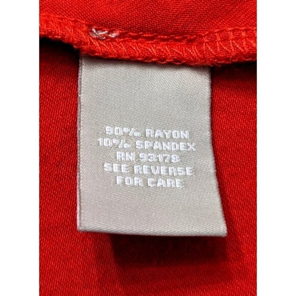 JOAN VASS Tomato Red Sleeveless Swing Tank A-line Mini Dress Tunic Size XS - Picture 3 of 6